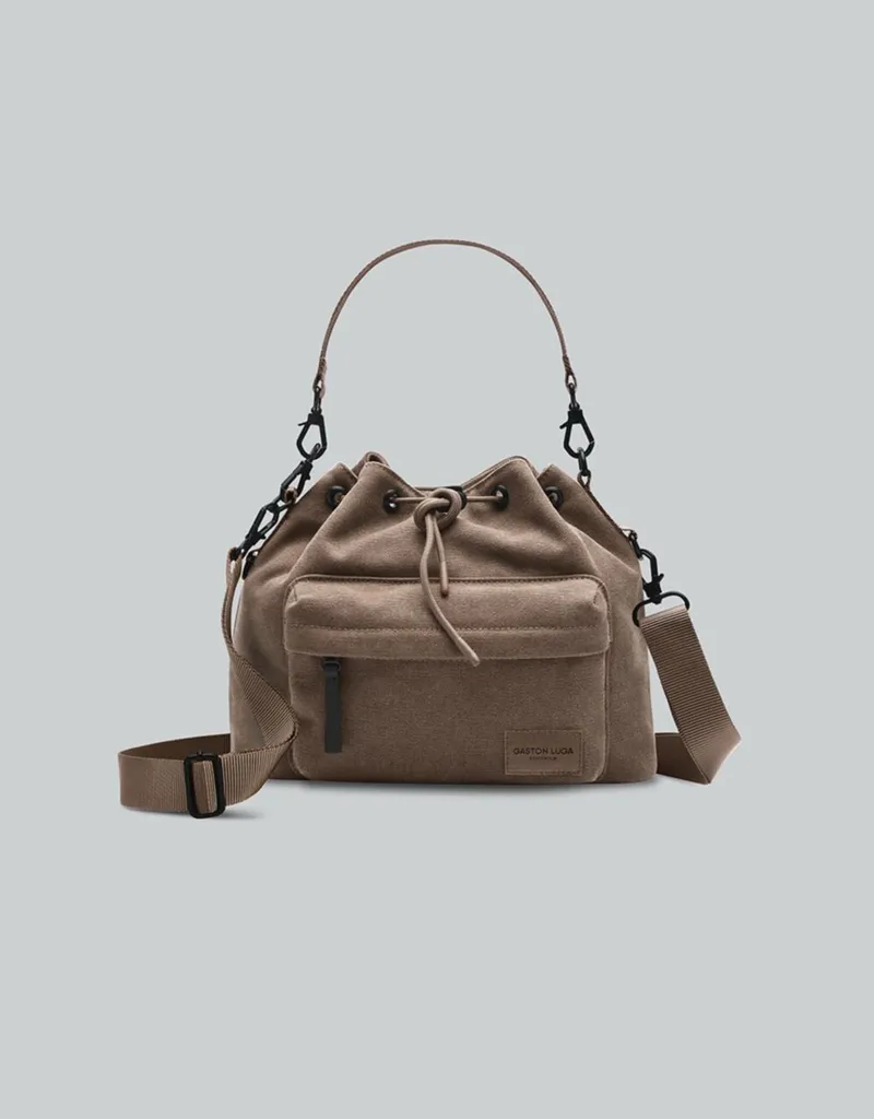 Spläsh Bucket Crossbody Weave, Dusty Brown | Everyday Crossbody